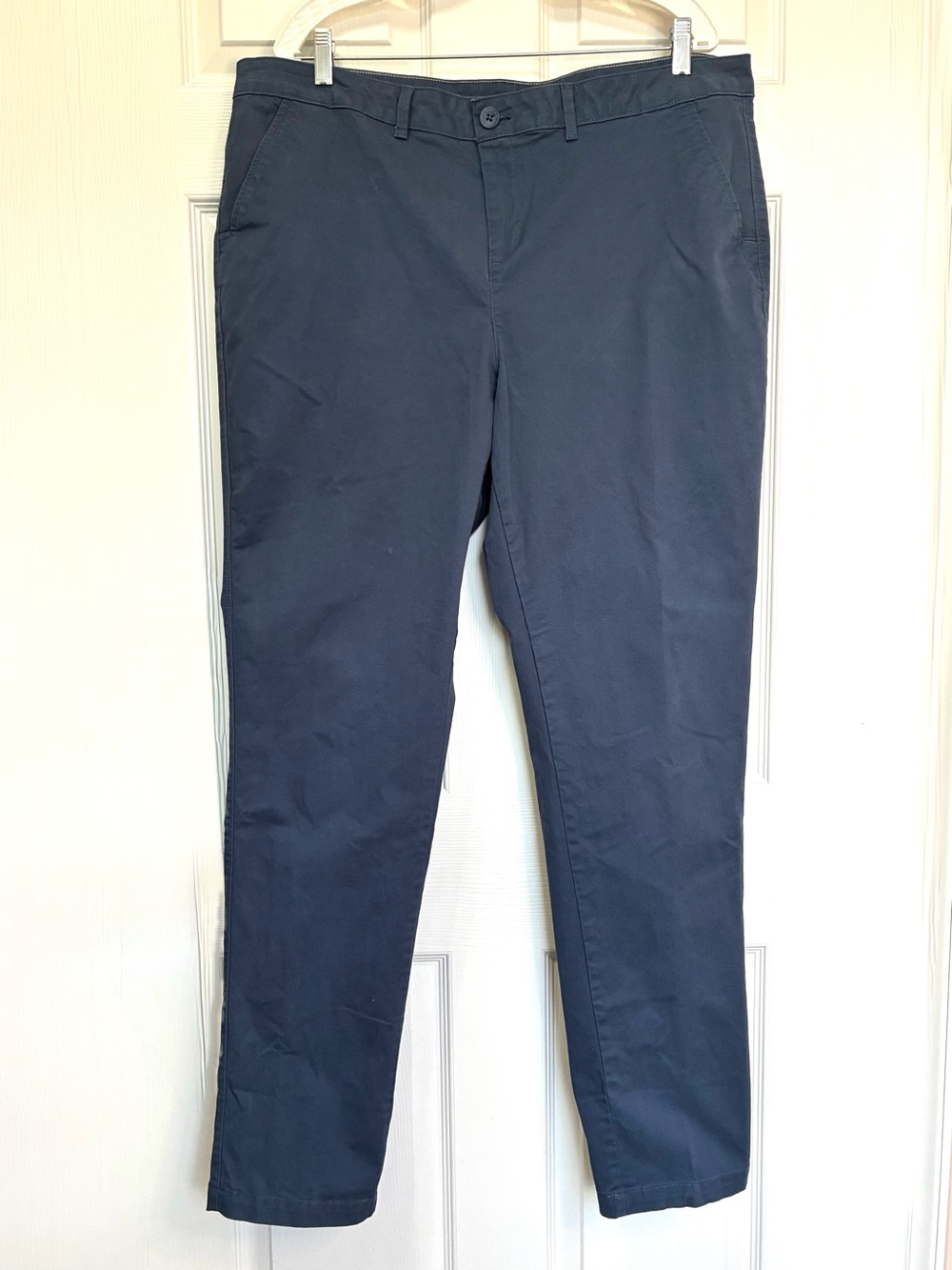 Eddie Bauer Legend Wash Boyfriend Slim Pants Women’s 18 Tall Blue Pockets Twill